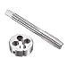 uxcell M10 x 1.5mm Metric Left Hand Tap and Die Set, Machine Thread Screw Tap with Round Threading Die, Tap & Die Kit for Nut Screw Bolt Thread Repair