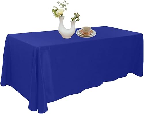 Urby Mantel de poliéster lavable a máquina, reutilizable y sin arrugas (azul real, 70 x 120 pulgadas)