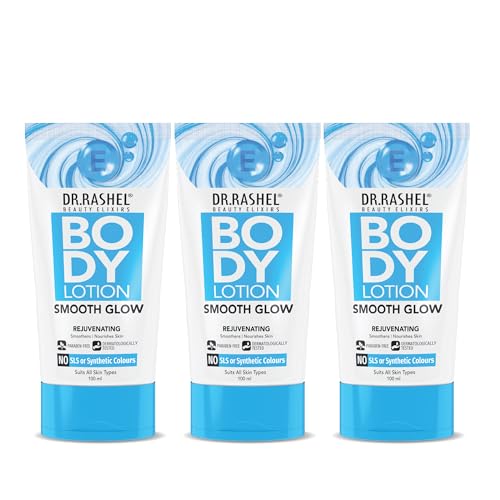 Image of Dr. Rashel Smooth Glow Body Lotion | With Aloe Vera, Oatmeal & Shea Butter | Deep Hydration & Rejuvenation | Paraben-Free, No SLS | For Soft, Glowing & Nourished Skin |Pack of 3 (200 ml Each)