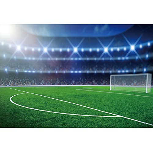 CSFOTO 3x2m Fútbol Americano Fondo Campo de fútbol Estadio Sala Luz Fotografía Fondo por Niños Recién Nacido Baby Shower Deportes Tema Contento Cumpleaños Partido Decoración Bandera Cover