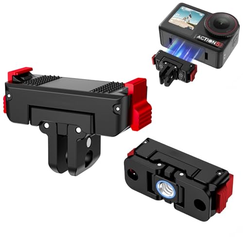 OURHZTB ���C�N�C�b�N�����[�X�A�_�v�^�[�}�E���g DJI Osmo Action 5 Pro/4/Osmo 360�J�����V���[�e�B���O�u���P�b�g�O�r�z���_�[ 1/4�C���`�l�W���t�� �܂肽���ݎ�2�v�����O�R�l�N�^�[�A�_�v�^�[