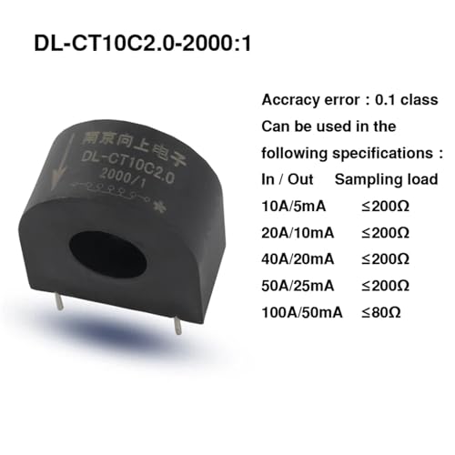 Transformador de corriente DL-CT10C-2000 de alta precisión, modelo de 1 unidad para control 2
