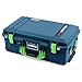 ColorCase Pelican Air 1535 Carry-on Case Deep Pacific Blue - Medium Size Waterproof Case with TrekPak Divider System & Mesh Lid Organizer - Lime Green Handles & Latches