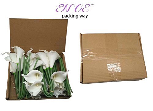 Aliersa 10 Heads Mini Calla Lily Bridal Wedding Bouquet Real Touch Flower Bouquets(Coral) #TOP3