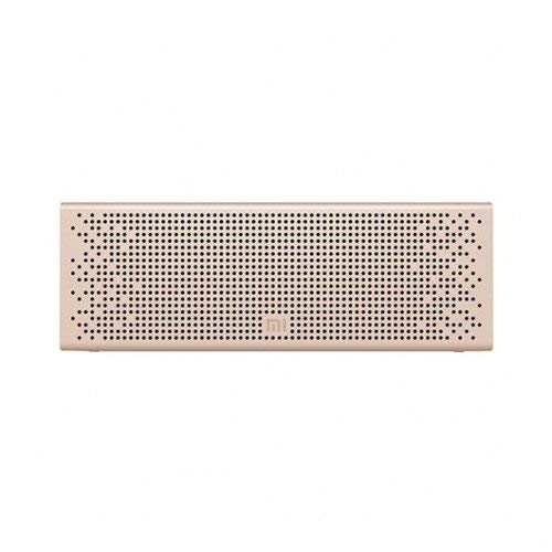Mi Bluetooth Speaker, Altavoz rectangular con Bluetooth y Soporte manos libres para llamadas, color dorado (Gold)