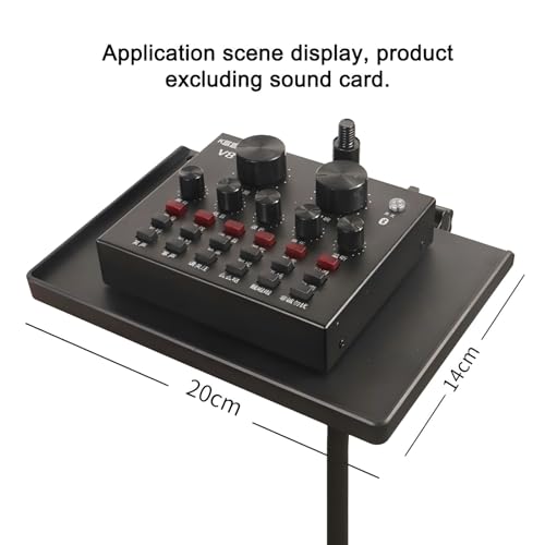 Rtnlit LIV_A14 Microphone Stand Tray, Clamp On Firm Rack Tray Holder With 4.5 Pound Weight Capacity Adjustable Mic Stand Shelf For Live Streaming, Stage, Music Sheet, Karaoke thumb #2