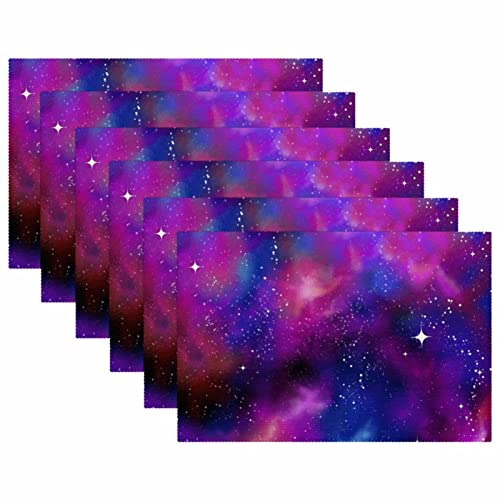 Set de table galaxie résistant chaleur lot 6 tapis table cuisine - 6