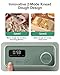 MOKKOM Electric Dough Maker with Proof Dough Function, Microcomputer Timing, 6.34Qt 304 Stainless Steel Bowl, Household Dough Maker Kitchen Flour Kneading Machine, Green