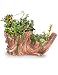 Dahlia Driftwood Stump Log Concrete Planter/Succulent Pot/Plant Pot, 8.4L x 4.5W