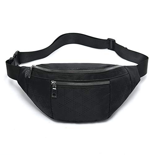 Fanny Pack for Men Women - Water Resistant Fashion Waist Bag Pack with Adjustable Strap for Travel Hiking Running Outdoor Sports.(01)Black