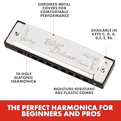 Fender Blues Deluxe Harmonica, Pack of 3 with case (Keys C,G,A) - Les Beatles, Paul McCartney, John Lennon, RIngo Starr, George Harrison Fender Blues Deluxe Harmonica, Pack of 3 with case (Keys C,G,A) – Image 2