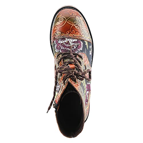 Spring Step L'Artiste FANTASTIC Booties For Women - Floral Hand Painted Womens Ankle Boots Low Heel thumb #2