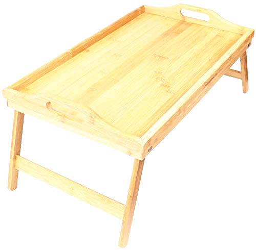 QRYY Alle Modell Laptop Tisch Bambus tragbare Bettablage für Laptop MacBook Notebook Hp Dell