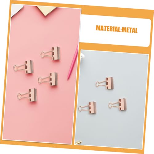 Pinces à papier métal or rose solides pour l'organisation de documents