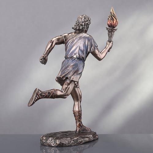 Estatua Veronese Design portador de antorcha de 9 pulgadas miniatura 5