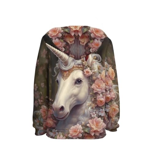 Image of GLUDEAR Teen Boys Girls Novelty Animal Galaxy Hoodies Sweatshirts Pullover