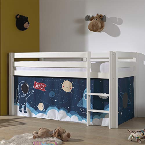 Vipack Bed, Pino Cotton, weiß, 90 x 200 cm