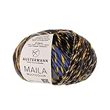 Maila Multicolor - dicke Wolle mit Farbverlauf zum Stricken - ca. 90m Lauflänge je 50g Wollknäuel Farbe 06 - Galaxie