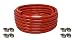 Sealproof Red 5/16-Inch ID, 9/16-Inch OD Tubing, 25 FT, CO² Gas Line with 8 Worm Gear Hose Clamps, for Homebrewing, Kegerator, Draft Systems, Beer Air Hose, 1/4" Wall Thickness - Made in USA