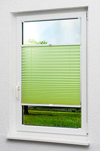 LYSEL - Qualitätsplissee Crush Tageslicht maigrün - Plissee in der Größe (BxH) 120cm * 130cm