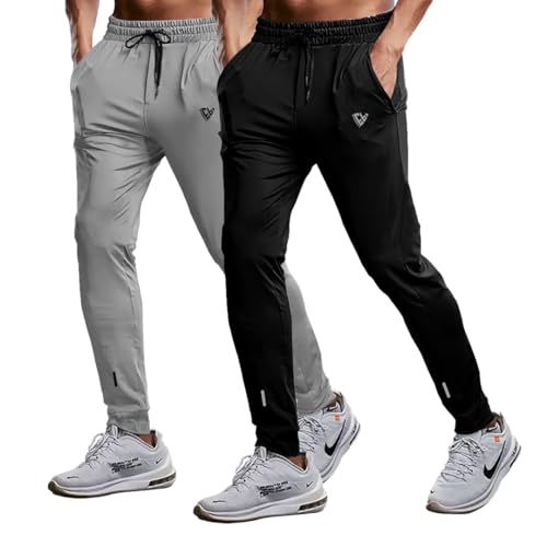 Image of Noble Monk Men's Regular Fit Track Pants | Sport Pant | Plain Track Pant for Men Charcoal Grey