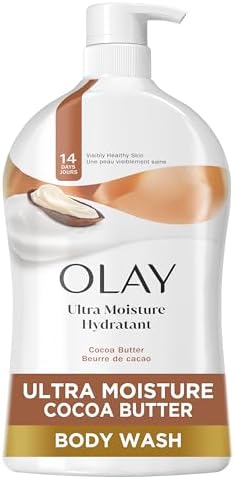Olay Ultra Moisture Body Wash for Women, 24hr Moisturizing, Deeply Nourishes, Vitamin B3 Complex, Cocoa Butter Scent, 975ml