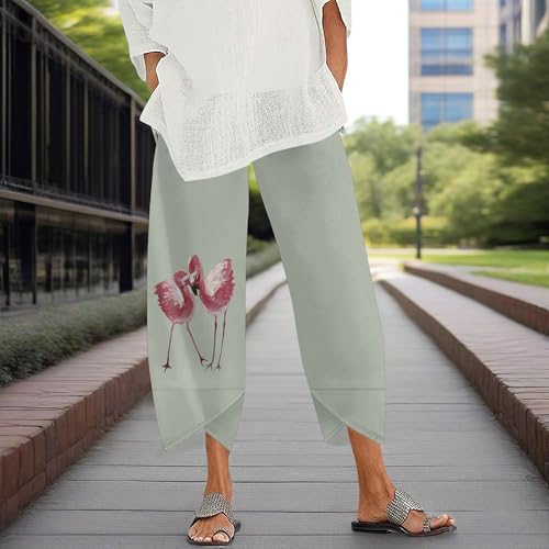 Stylish Ocean Octopus Print Cotton Linen Pants Unisex Loose Fit Beach Bottoms Summer Wear Casual Lounge Trousers2