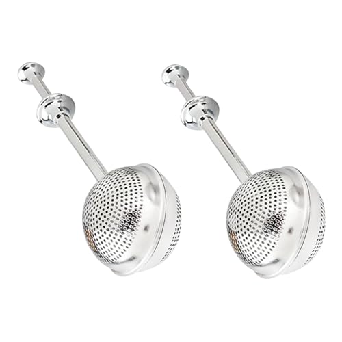 IWOWHERO 2 piezas Infusor de Té Bola de Acero Inoxidable con Mango Resistente al para Sueltas Colador para Taza Individual para Medianas y