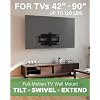 Made for Amazon Universal Large Full-Motion TV Wall Mount for Amazon Fire TV Smart TVs 42 to 90