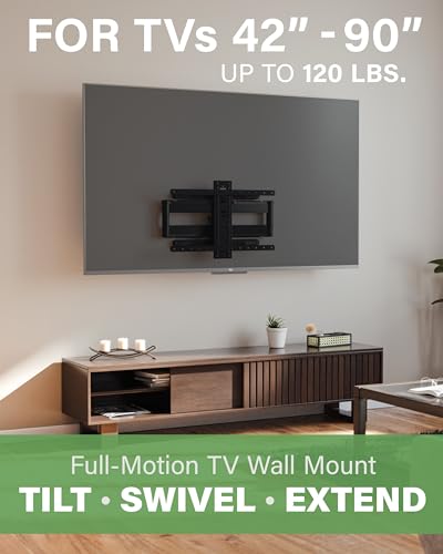 image for Sanus Made for Amazon Universal Large Full-Motion TV Wall Mount for Am