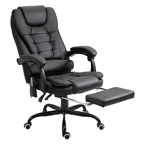 Vinsetto 7-Point Vibrating Massage Office Chair, High Back Executive Recliner ...