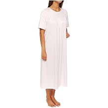 Calida Womens Soft Cotton Nightgown Classic Short-Sleeved Summer Nightdress, 100% Soft Cotton, 47 in