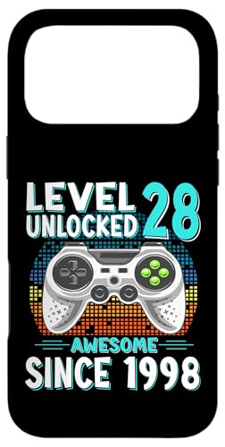 Carcasa para iPhone 17 Pro MAX Regalo Nino 28 Anos Level 28 Unlocked 1998 28 Year Old Gift