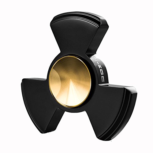 TI-EDC Fidget Spinner Toy - Premium Titanium Tri-Spinner with Replaceable Stainless Steel Ceramic Hybrid Bearing, EDC Focus Toy To Relieve Anxiety, Stress and Boredom - The Nucleus Black