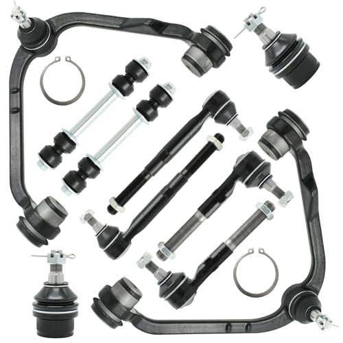 HTRUIKEI Front Suspension Kit 10-Piece Compatible with Ford F-150 F-250 Expedition 1997-2003 2WD-RWD, Lincoln Navigator 1998-2002 & Blackwood 2002 - w-Control Arms, Ball Joints, Sway Bar Links