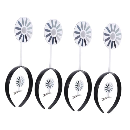 LALAFINA 8pcs Humorous Brain Loading Symbol Headband and Hair Clip Set, Plastic Rotatable Loading Animation Hair Accessories for Parties and Costume Events