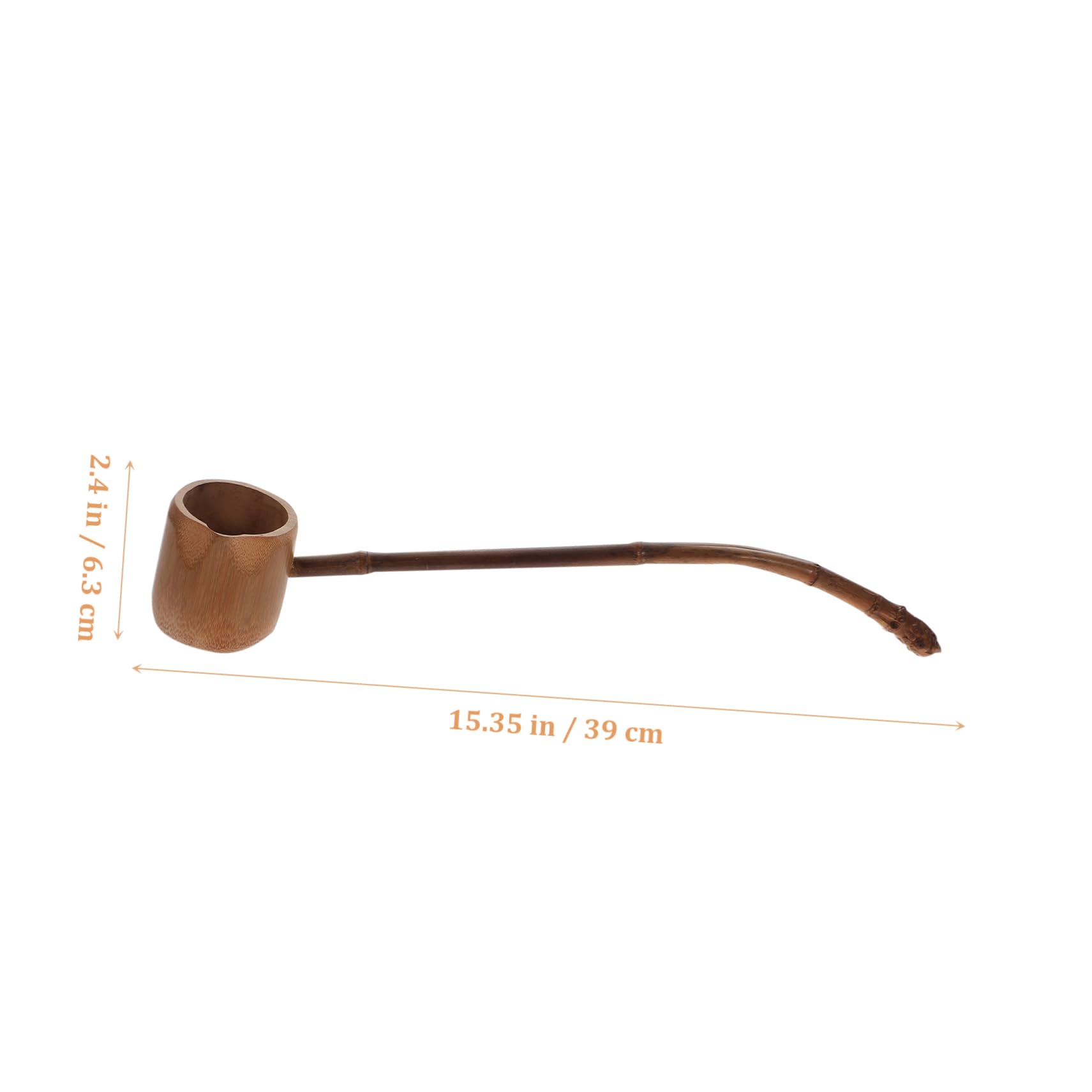 Healifty -handled Water Bailer Scoop Carbonized Ladle for Tea House Home Use Unique Texture Design Capacity Water Transfer Tool