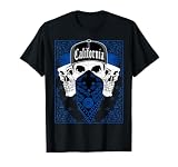 CaliDesign California Blue Bandana T-shirt Skull Gangster OG