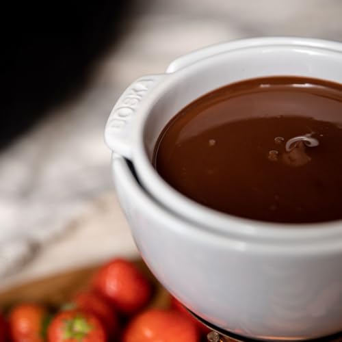 Image of Boska Choco Petit Marie Fondue - Chocolate Fondue Pot Set - Fondue mug - Microwave and Dishwasher Safe Ceramic - Chocolate Fountain Snack - Small Kitchen Appliances