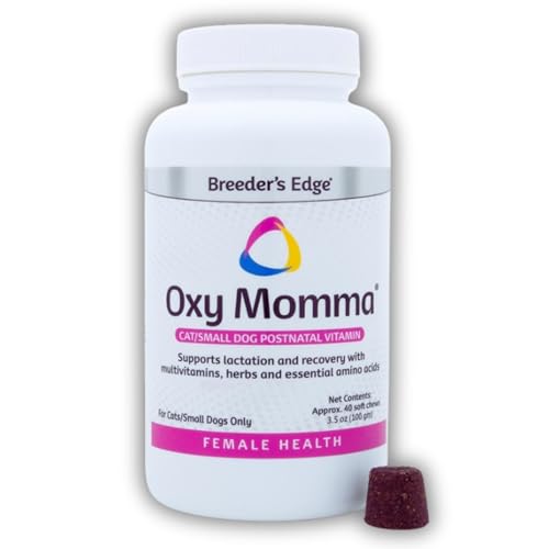 Breeder's Edge Oxy Momma- Nursing & Recovery Supplement- for Small Dogs & Cats- 40ct Soft Chews