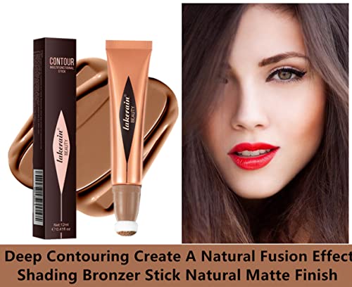 Go Ho Liquid Contour Wand,Liquid Bronzer Stick,Cream Face Bronze Concealer Contouring With Cushion Applicator,Easy To Blend & Long Lasting & Smooth Natural Matte Finish,05# Bronzer Contour Liquid #TOP1