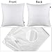 Thmyo 4-Pack 100% Cotton Comfortable Solid Decorative Throw Pillow Case Square Cushion Cover Pillowcase Sublimation Blank Pillow Covers DIY Throw Pillowcase for Sofa Bed Car(18x18inch/45x45cm,White)
