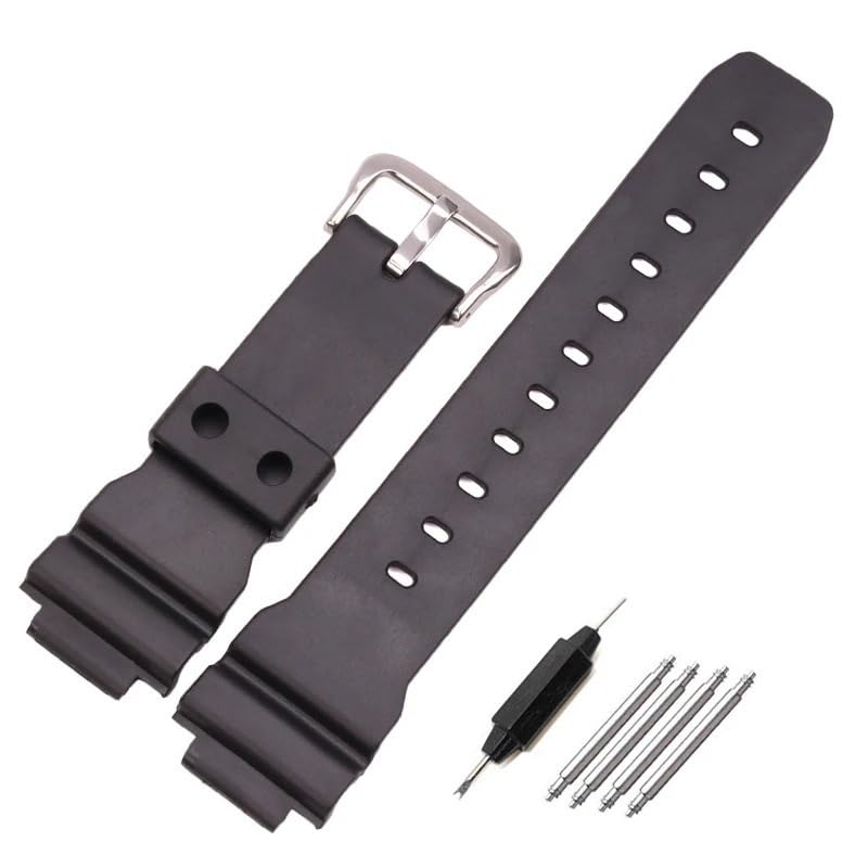 Correa de silicona de 16mm negra para buceo y deportes acuaticos intensos