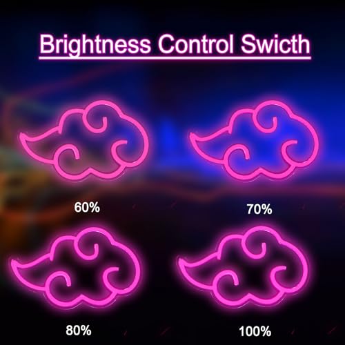 Image of SmilingTown Cloud Neon Signs for Wall Decor USB Operated Neon Art Decorative Lights for Bedoom Home Gameroom Office Bar Pub Club Christmas Party Supplies Gift Idea (Pink)