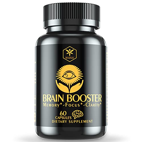 Brain Booster Supplement for Focus, Memory, Clarity, Energy | Nootropic Brain Support Supplement, Bacopa Monnieri, Ginkgo Biloba, Vitamin B12, DMAE, Iq Neuro Energy, 60 Capsules
