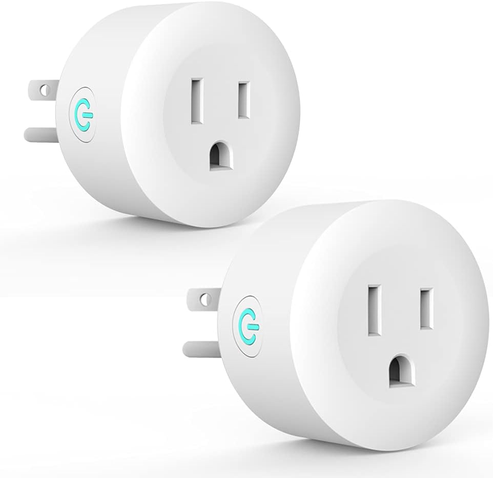 Luntak Smart Plugs That Work with Alexa / Google Home Echo Siri Shortcut, Smart Home Device WiFi Outlet 220v, Mini Smart Socket with Timer Function Smart Life APP Remote Control 2 Pack