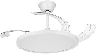 Ventilador de Teto Retrátil Silence Air Pro Elgin – 4 Pás 6 Velocidades Led 36W Controle Remoto Bivolt Branco