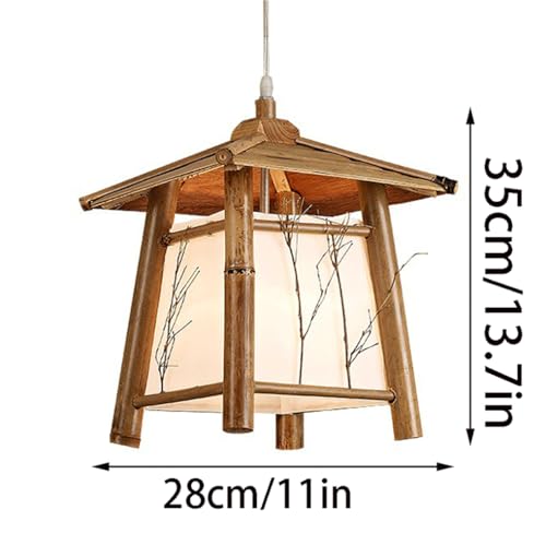 Plafonnier réglable en rotin d'exception fait main 28cm