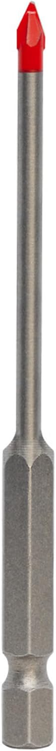Diablo Hard Tile and Stone Carbide Tipped Drill Bit - Ideal for Hammer and Rotary Drills - 1/8" Diameter, Hex Shank, 3-1/2" Length - DMANSP1010