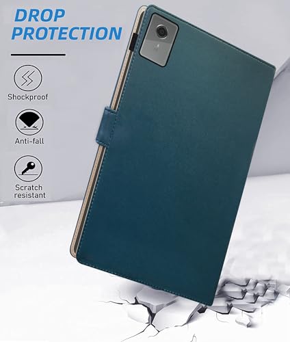 Image of TGK Flip Cover for Lenovo Idea Tab Plus 12.1 inch Tablet Case TB361FU TB361ZU with Stylus Holder (Cerulean Blue)